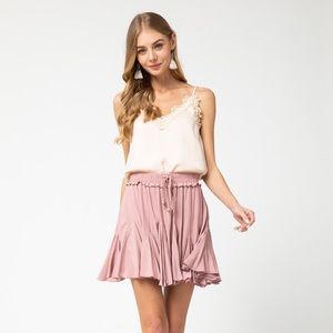 NWT Victoria Secret Pink blush draw string skirt